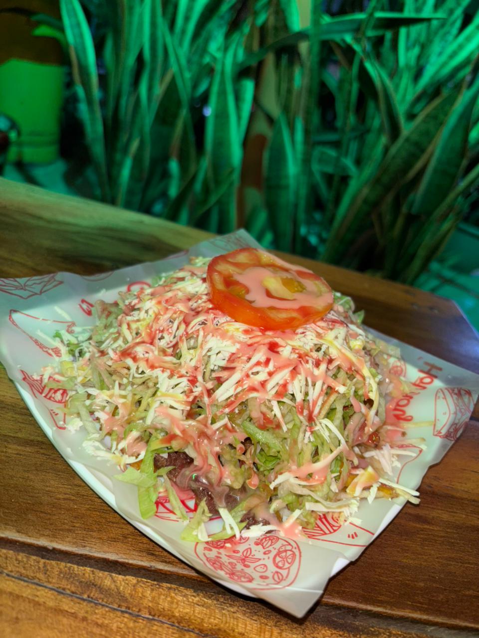 Hamburguesa picada de platano